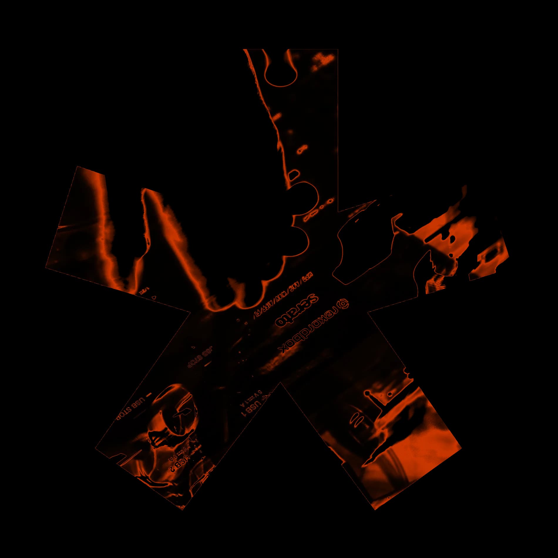 Hands on DJ decks, cropped inside the TBRN asterisk
